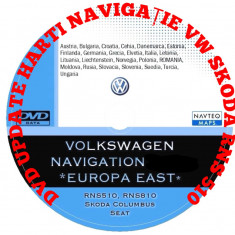 VW Dvd Harti Navigatie Volkswagen RNS 510 VW Passat CC Tiguan Skoda EUROPA 2023