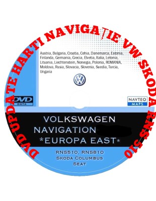 VW Dvd Harti Navigatie Volkswagen RNS 510 VW Passat CC Tiguan Skoda EUROPA 2023 foto