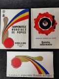 Set 2 carti vechi popice. Campionatele mondiale de popice,1980 + Diploma