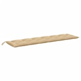 Cumpara ieftin Perna banca de gradina, melanj bej, 200x50x7 cm, textil