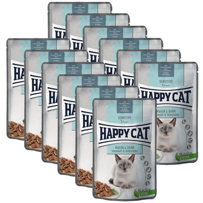 Happy Cat Sensitive Magen &amp;amp;amp; Darm / Stomac &amp;amp;amp; Intestine 12 x 85 g foto