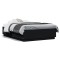 Gossi cadru de pat, negru ,135x190 cm, lemn prelucrat