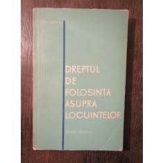 DREPTUL DE FOLOSITA ASUPRA LOCUINTELOR -DORU COSMA