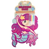 Cumpara ieftin Carte de colorat cu 6 carioci, Grafix, 20 pagini