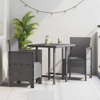 vidaXL Scaun pentru Grădină 2 pcs Gri deschis 847463 foto