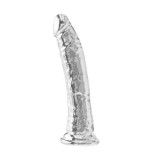 Realiste simple - Toy Joy Get Real Dildo 19 cm Transparent Membrul Flexibil si Venele Definite Ofera Senzatie Reala