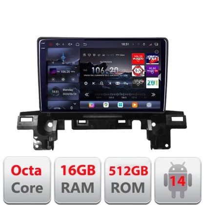 Navigatie Mazda CX5 2018-2020 Edotec Kit-cx5 8 core QLED 2K 16+512 360 Android Waze USB Navigatie Internet Youtube Radio CarStore Technology