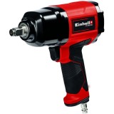 Pistol insurubat pneumatic cu impact pentru compresor Einhell TC-PW 610, 6.3 bar presiune maxima, 142 l/min consum aer, 610 Nm + 10 tubulare + cutie t