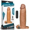 Manson / Prelungitor Cu Vibratii Pentru Penis Pleasure X-Tender #6, Brun, +7.5 cm, Lovetoy