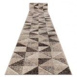 Traversa Feel 5672/15055 Triunghiuri bej si maro si crem, 80 cm