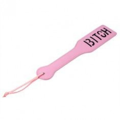 Padela Bici Bitch BDSM Fetish Whip Domina 32.5cm Piele Cravasa Bitch Pink foto