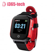 Ceas Smartwatch Pentru Copii i365-Tech FA23 cu Functie Telefon, Localizare GPS, SOS, Istoric traseu, Pedometru, Negru - Rosu foto