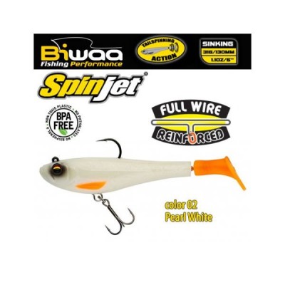 Swimbait Biwaa Spinjet 13cm, 30g, culoare 02 Pearl White foto