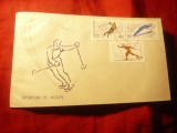 FDC 1961 Romania Sporturi de munte 3 val. (din 6 val. seria)