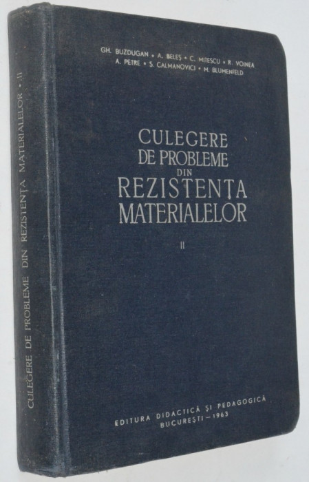 Culegere de probleme din rezistenta materialelor vol. 2 1963