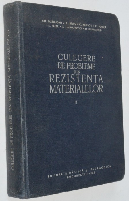 Culegere de probleme din rezistenta materialelor vol. 2 1963