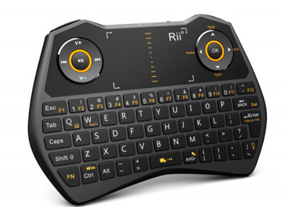 Mini tastatura wireless, iluminata, cu functie de airmouse, riitek i28 foto