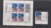 ROMANIA 1969 COSMOS IV - APOLLO 11-serie 1 val. + Bloc 4 val LP.704,704a MNH**, Nestampilat