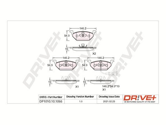 Dr!ve+ DP1010.10.1066 set placute frana,frana disc