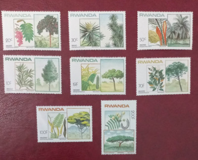 RWANDA 1983 - FLORA si FAUNA - ARBORI foto