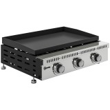 Grătar pe Gaz Outsunny, portabil de masă, cu tavă pentru grăsime, culoare neagră. | Aosom Romania