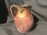 Arta / Traditie / Colectie - Vechi canceu / carafa / cana din zona de munte a olteniei model deosebit a doua jumatate a secolului XX !