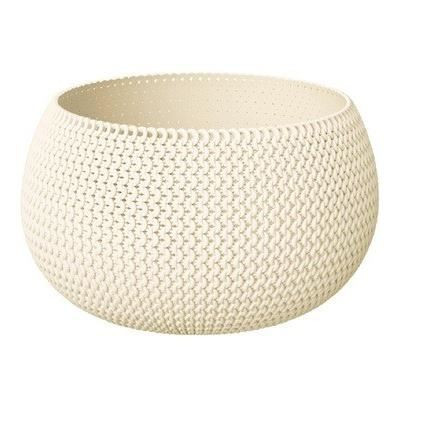 Ghiveci decorativ pentru flori, rotund, crem, 29x19.5 cm, Splofy Bowl GartenVIP DiyLine