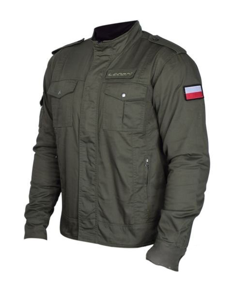 Geaca moto tip militar Leoshi, culoare verde army, marimea L Cod Produs: MX_NEW LSL00625
