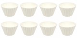 Set boluri, 8 piese, 125 ml, Plastic, Alb