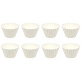 Set boluri, 8 piese, 125 ml, Plastic, Alb