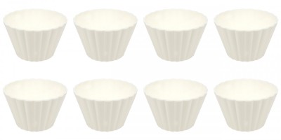 Set boluri, 8 piese, 125 ml, Plastic, Alb foto