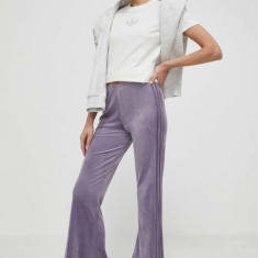 adidas Originals pantaloni de trening culoarea violet, cu imprimeu, IS4639