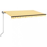 Cumpara ieftin Copertina retractabila manual cu LED, galben si alb, 450x350 cm