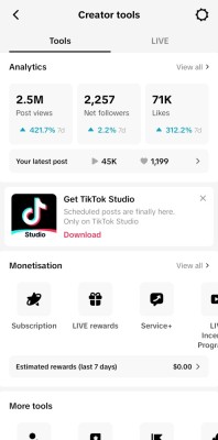 Cont tiktok 100k foto