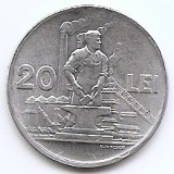 Romania 20 lei 1951 - Aluminiu, 26 mm, KM-80 (3)