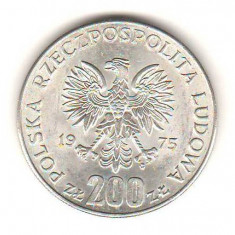 SV * Polonia 200 ZLOTI 1975 * ARGINT * - AUNC