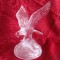 BIBELOU FIGURINA CRISTAL VULTUR CU PASTRAV 20 CM