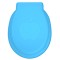 Capac pentru WC universal, din plastic, cu model mar, albastru deschis, 480 x 390 mm