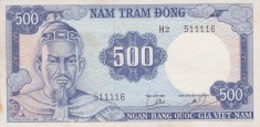 Bancnota Vietnamul de Sud 500 Dong (1966) - P23 XF+ ( vezi descriere ) foto