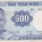 Bancnota Vietnamul de Sud 500 Dong (1966) - P23 XF+ ( vezi descriere )