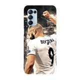 Husa compatibila cu Oppo A77, Viceversa, model Benzema Number 9, Silicon, TPU, Transparent, Carcasa