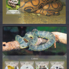 Sao Tome si Principe 2014 - Reptile - SERPI - COBRA - BL+ KB - MNH