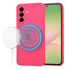 Husa silicon Samsung Galaxy A56 5G Techsuit SoftFlex MagSafe, fucsia foto