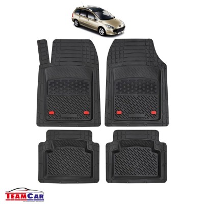 Covorase Auto TeamCar&amp;reg; Tip Tavita Compatibile Peugeot 307 SW (2002-2008) Negru, Material Rezistent foto