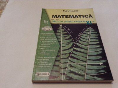 Petre Nachila - Matematica manual pentru clasa a XI a M2---RF17/1 foto