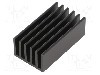 Radiator extrudat, aluminiu, 37.5mm x 21mm, neagra, FISCHER ELEKTRONIK - SK 653 37,5 SA