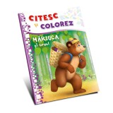Cumpara ieftin Citesc si colorez - Mariuca si ursul (litere mari despartita in silabe)
