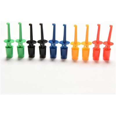 Set mini clips-uri carlig pentru testare electronica, 10 bucati foto
