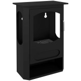 HOMCOM Șemineu pe Bioetanol Autoportant, Bioșemineu cu Arzător de 1,2L pentru 3 Ore Durată de Ardere, 43x25x68 cm, Negru | Aosom Romania