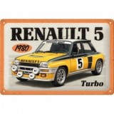 Placa decor metalica 20x30 Renault R5 Turbo 1980